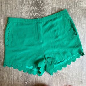 NWOT LUSH Lightweight Scalloped Shorts Teal M